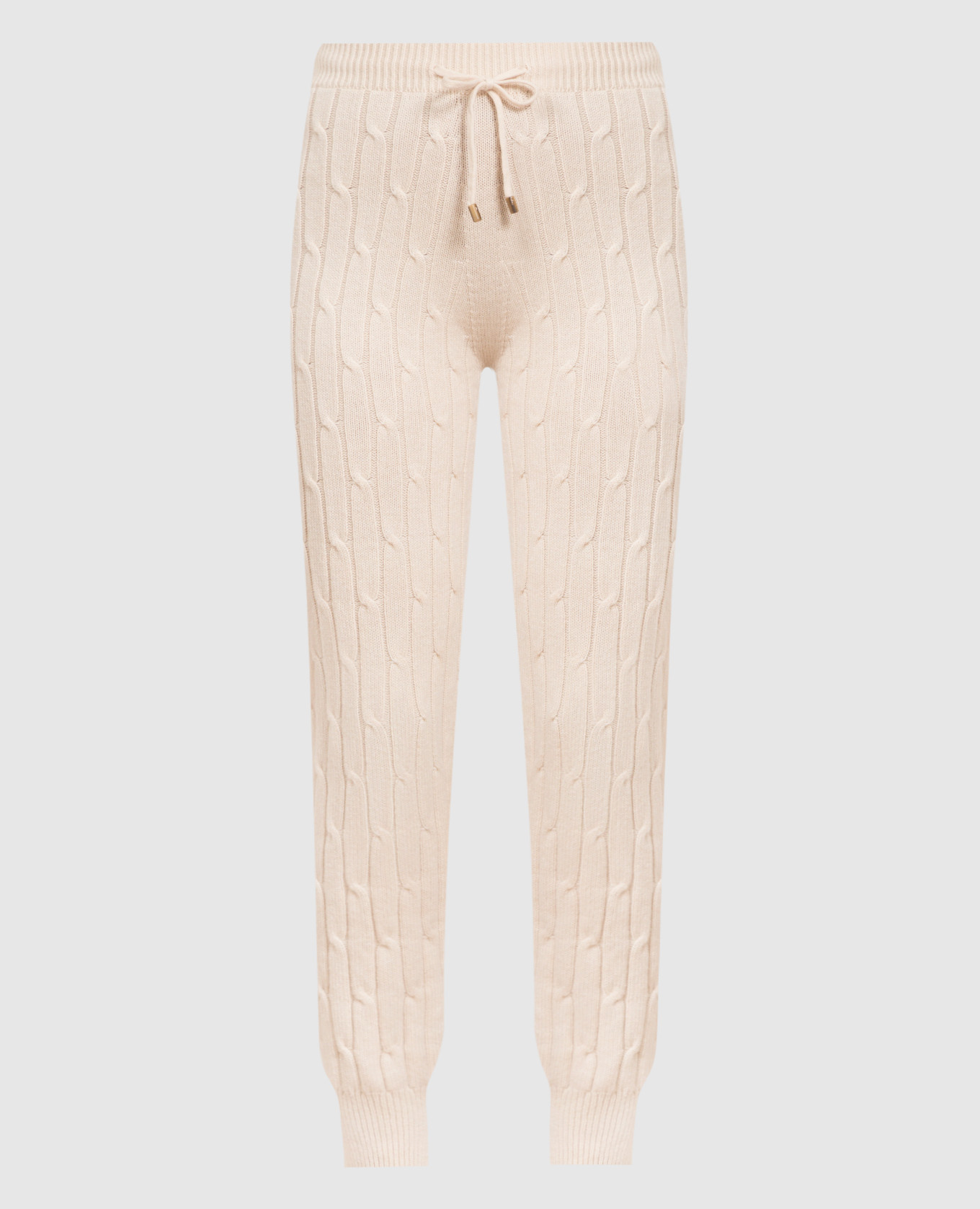 Light beige textured joggers peserico