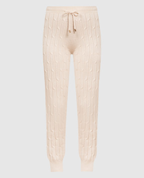 Peserico Light beige textured joggers S94043F0709095