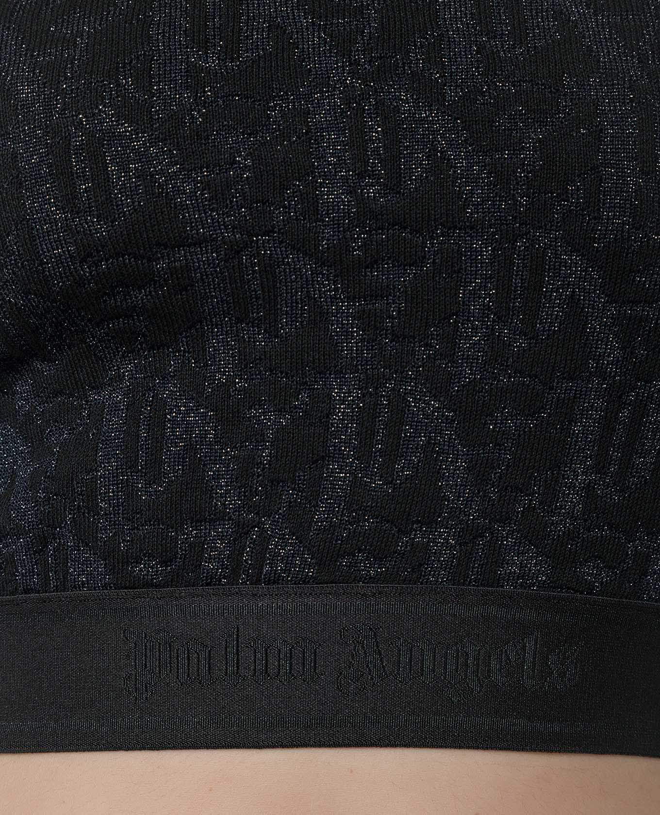 Black logo top with lurex Palm Angels 5