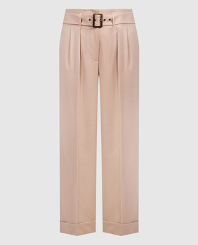 Peserico Beige trousers with a high fit P04839A03470
