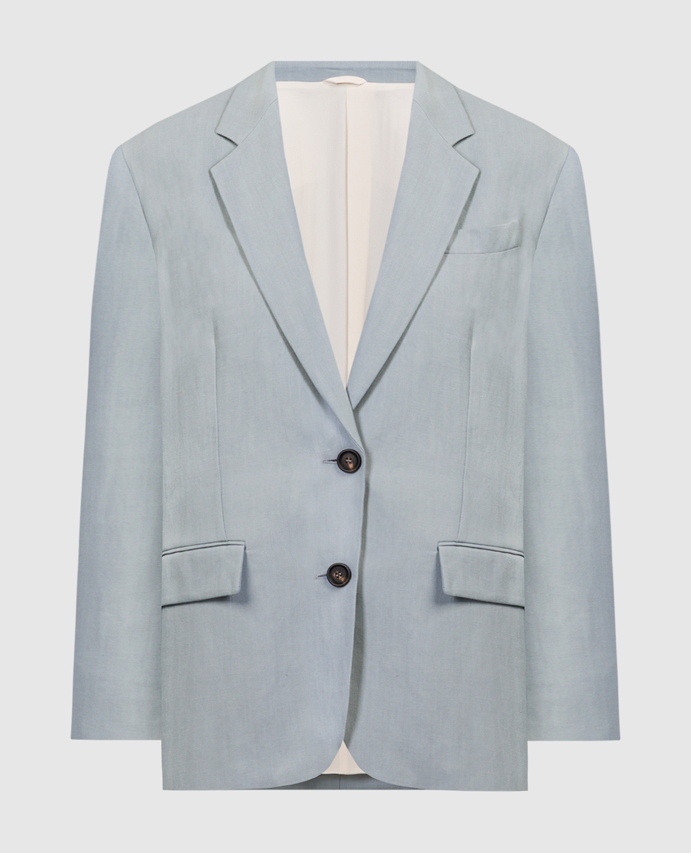 

Blue linen jacket with monil chain Brunello Cucinelli, Light blue