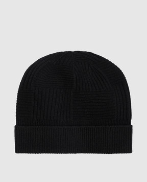 Bottega Veneta Black cap made of wool and cashmere 708689V29M0