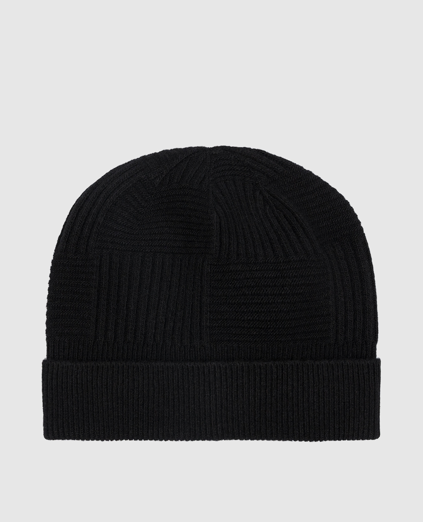 Bottega Veneta Black cap made of wool and cashmere