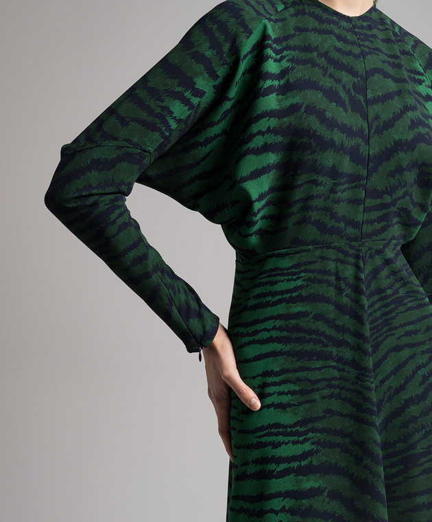 Victoria Beckham - Green animal print midi dress 1124WDR005231B - shop with Greece delivery at Symbol Victoria Beckham - Green animal print midi dress 1124WDR005231B - shop with Greece delivery at Symbol