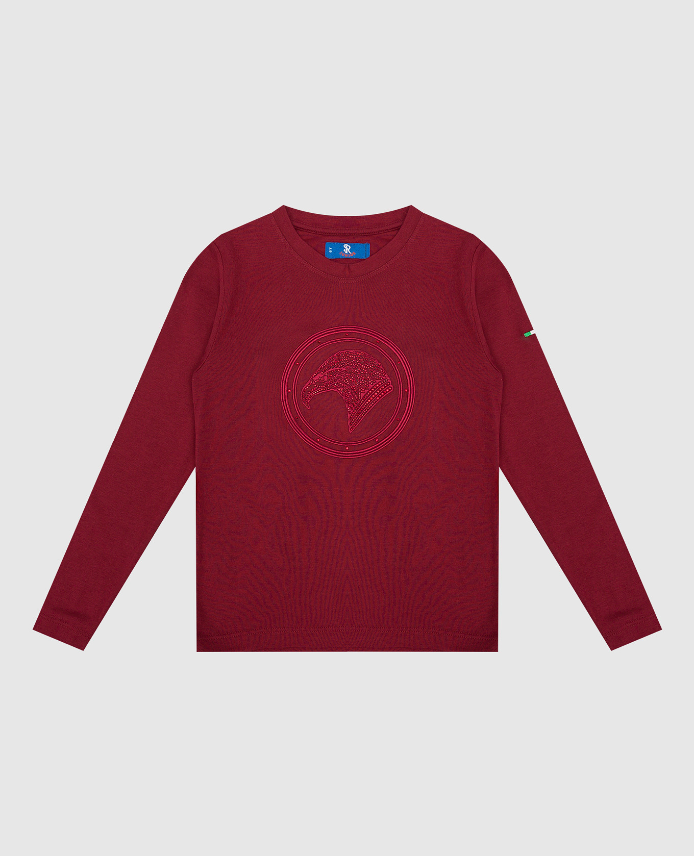 

Children's burgundy longsleeve with embroidery and crystals Stefano Ricci