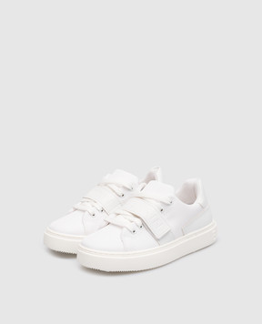 Balmain Children's white combined sneakers with logo BS0R56Z1217