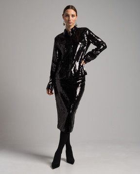 Theory Black blouse with sequins N1005506