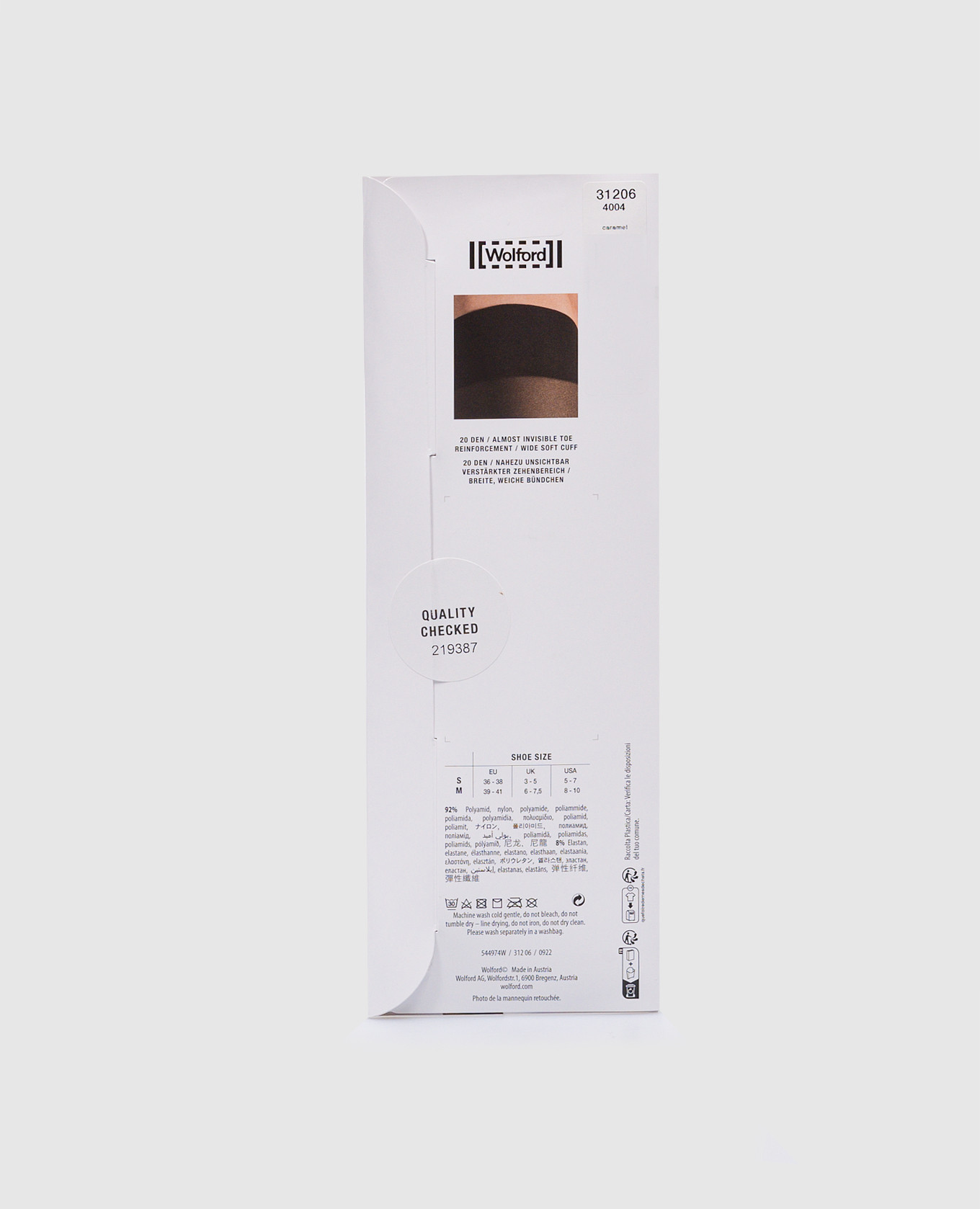 

Brown knee high boots Satin 20 den Light sheen Wolford