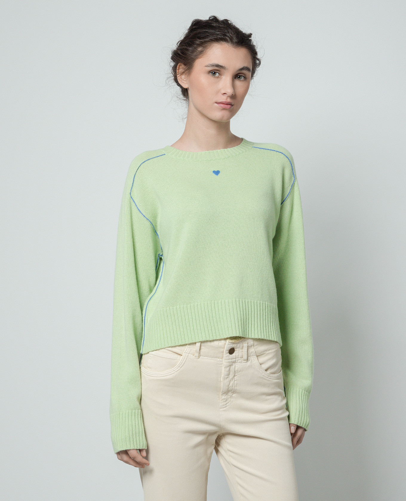 

Green PARK cashmere sweater with embroidery Max & Co