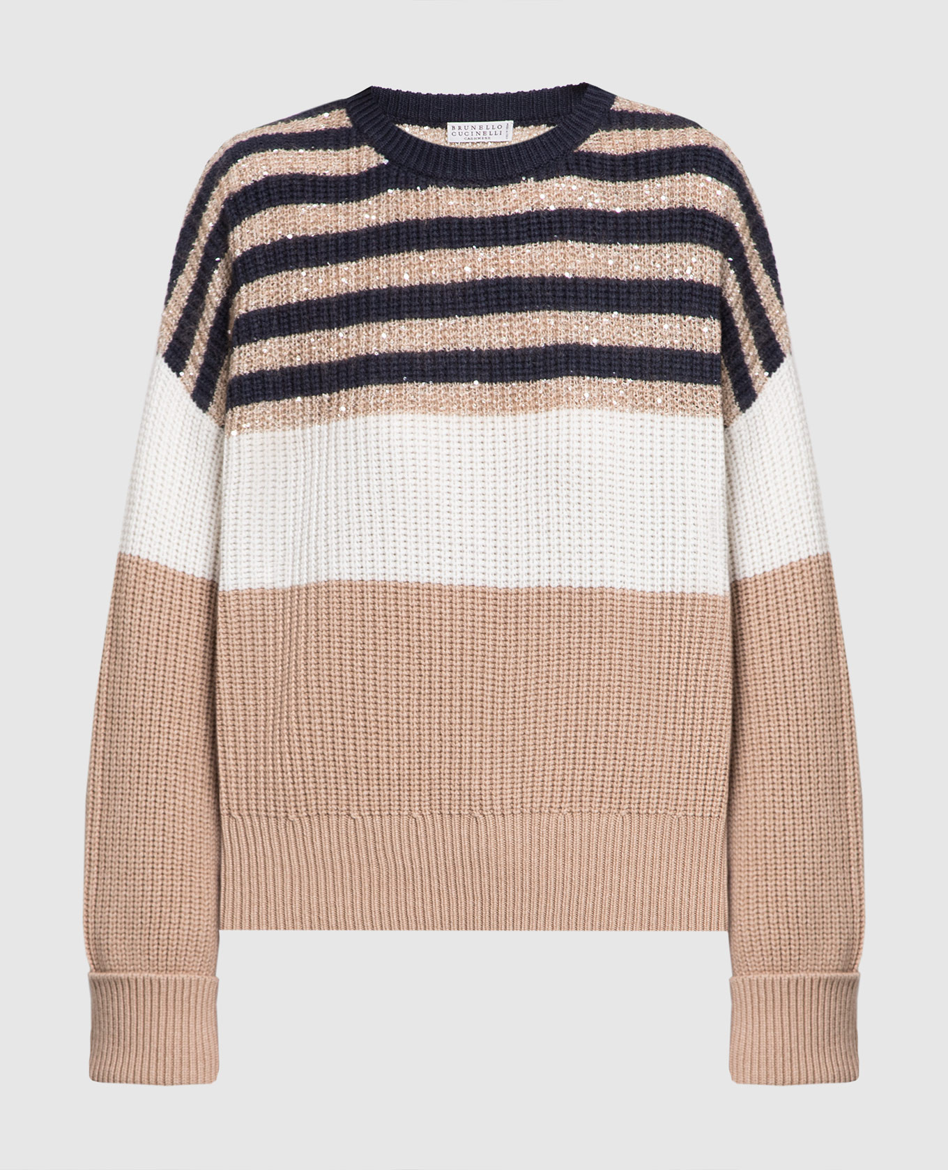 

Wool, cashmere and silk sweater with sequins Brunello Cucinelli, Разноцветный