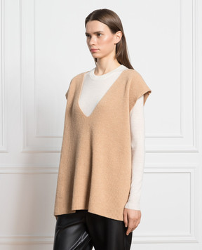 Ballantyne Brown vest made of wool B1S1117W114