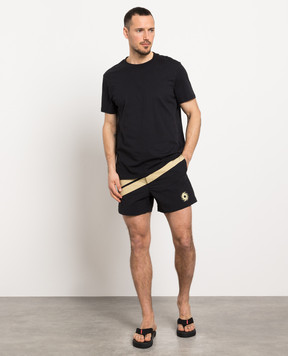 Palm Angels Black logo swim shorts PMFD001S23FAB001