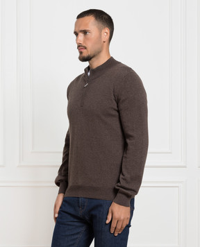 Cashmere&Whiskey Brown cashmere jumper MU8661312341R