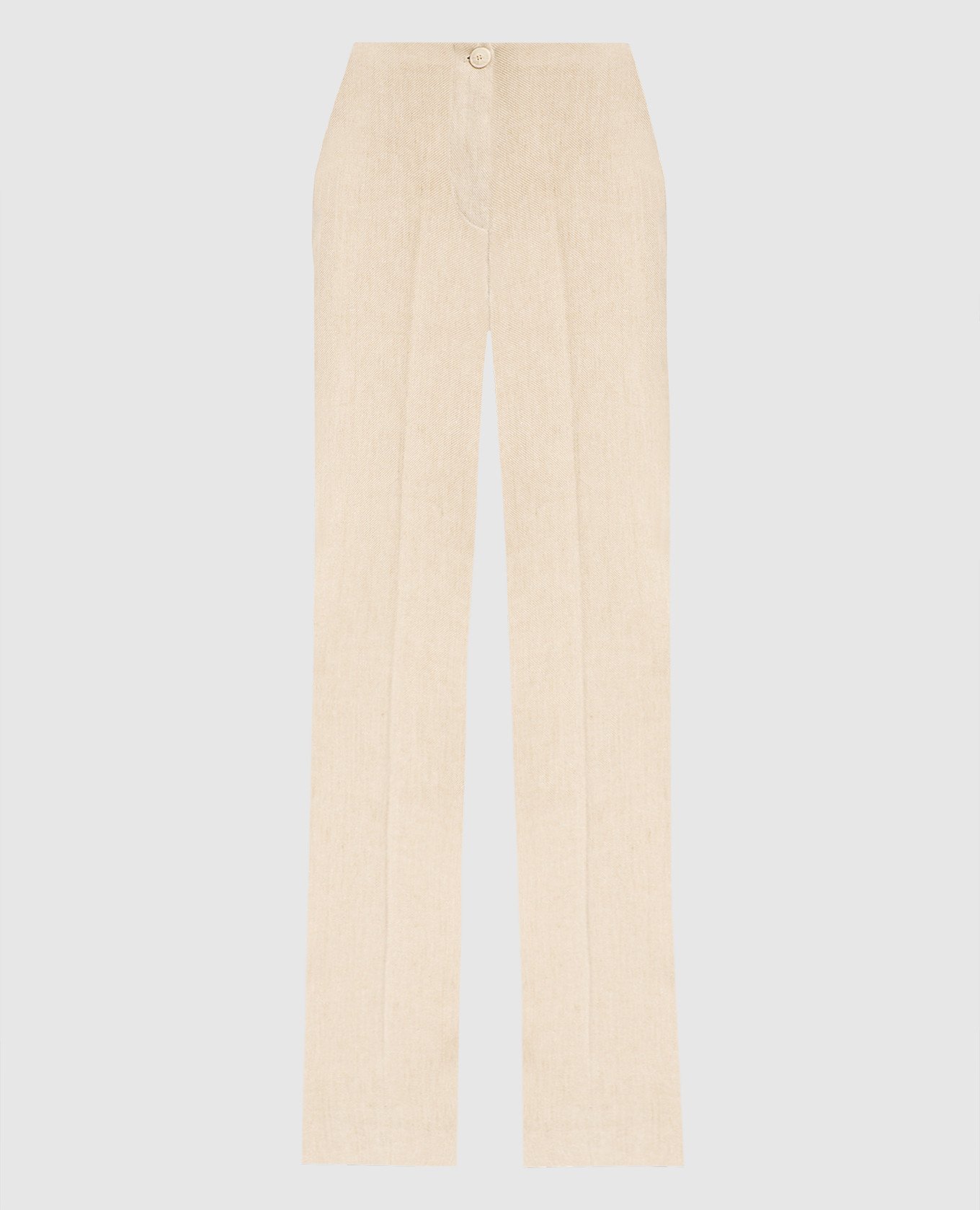 

Beige flared pants with logo Twinset