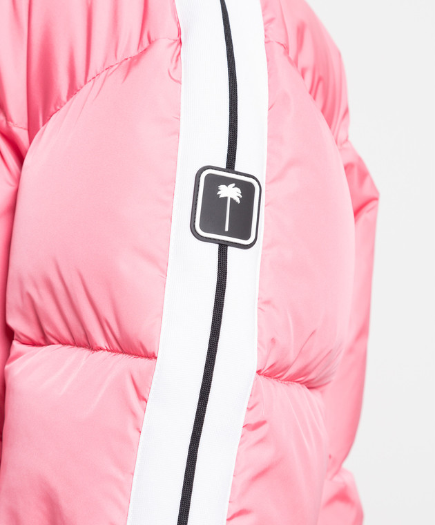 Palm Angels - Pink down jacket with logo PWED014F22FAB001