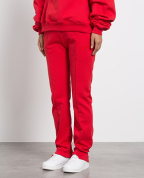Vetements Red joggers with logo embroidery WA53SP500R