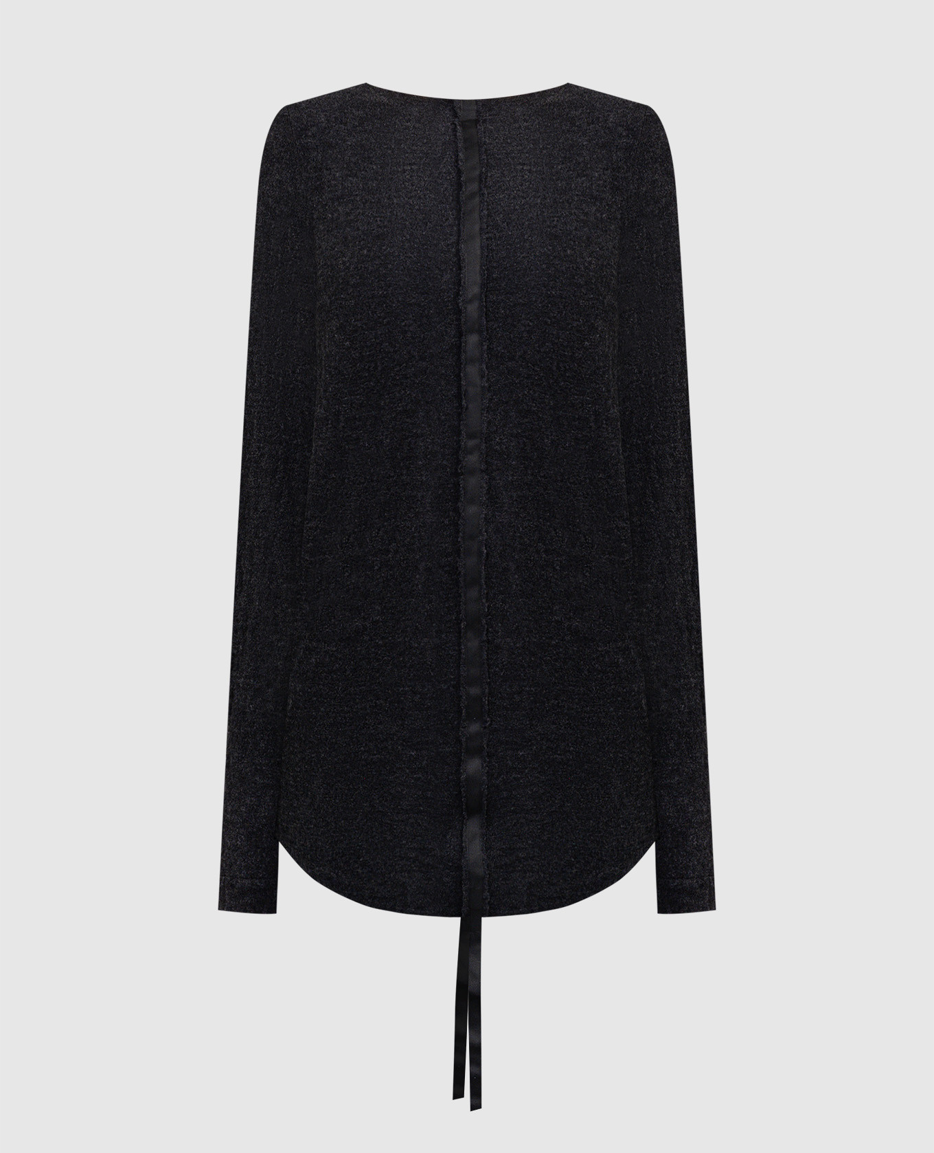 

Black sweater made of wool and silk with an asymmetric cut Marc Le Bihan