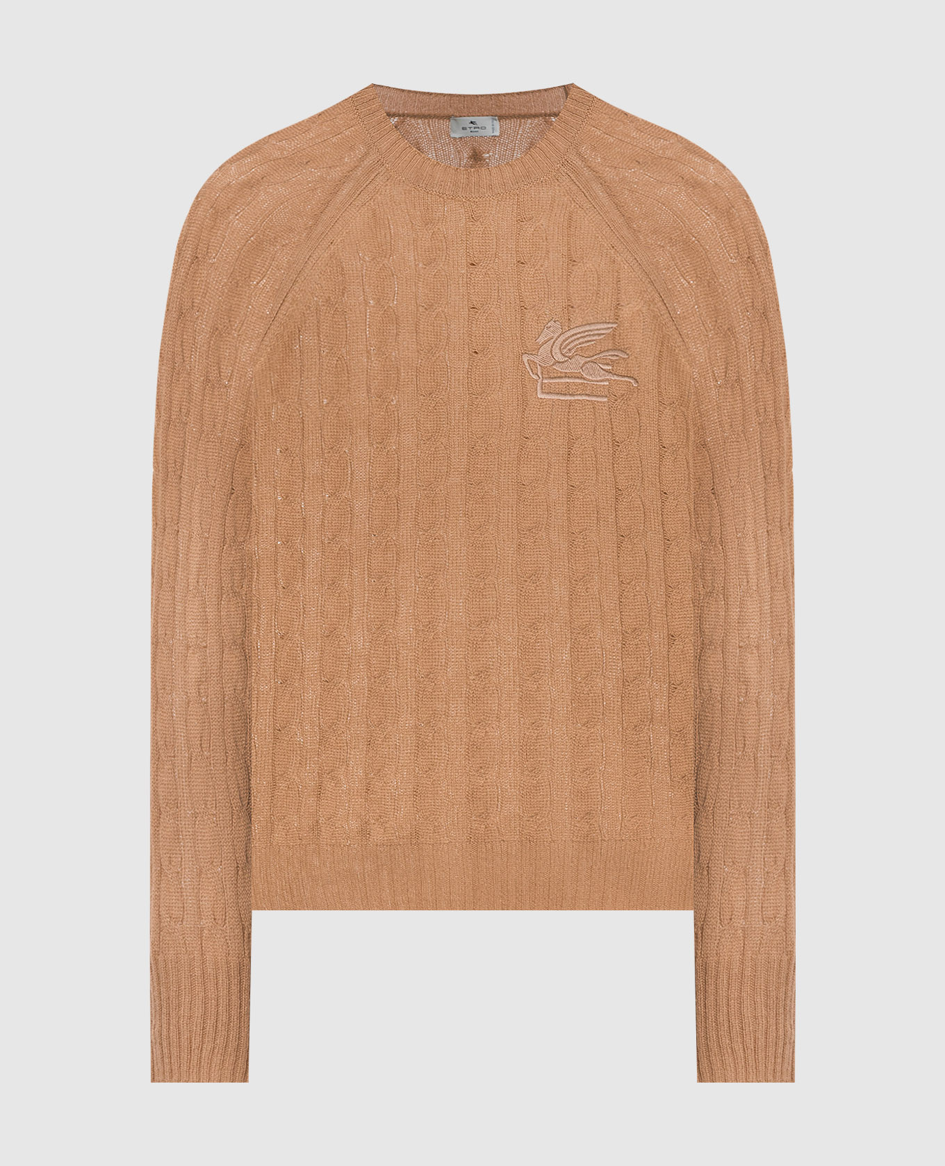 

Brown cashmere jumper with logo embroidery Etro