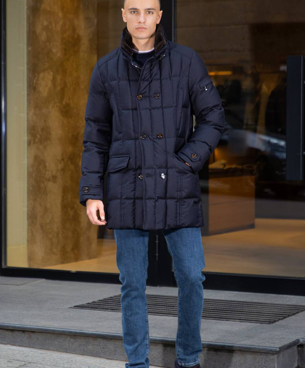 MooRER - Blue Morris wool and cashmere down jacket MORRISL MooRER - Blue Morris wool and cashmere down jacket MORRISL