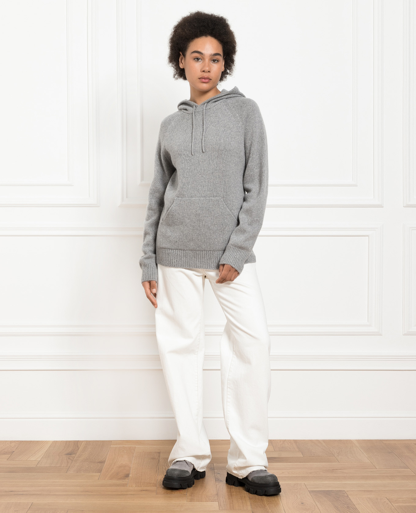 

Gray cashmere hoodie Babe Pay Pls, Grey