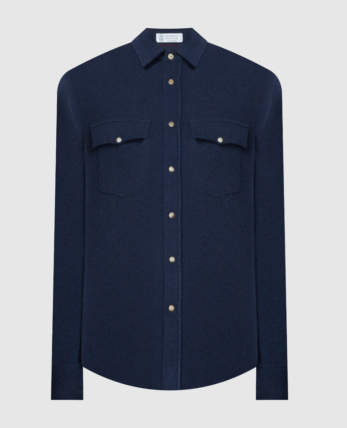 Blue shirt made of wool, cashmere and silk brunello cucinelli