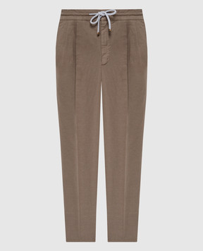 Brunello Cucinelli Brown pants with linen M291DE1710