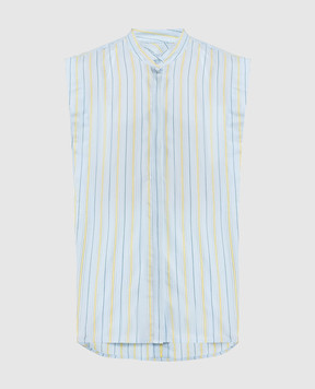 Dondup Blue striped top DC231EF0135D002