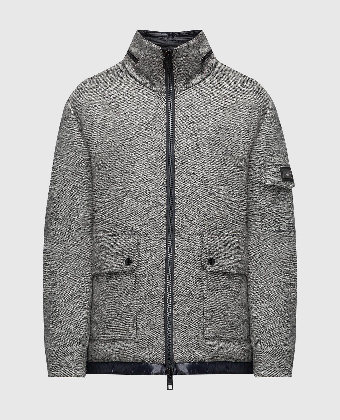 

Gray wool jacket with logo Dolce&Gabbana, Серый