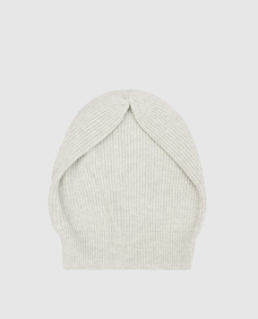 Peserico Gray hat made of wool, silk and cashmere with a monil chain S36151F12K09018