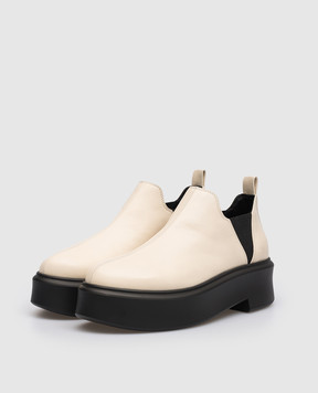 The Row Robin beige leather boots F1247L64