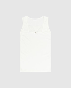 LA PERLA Children's white T-shirt with lace 44725814