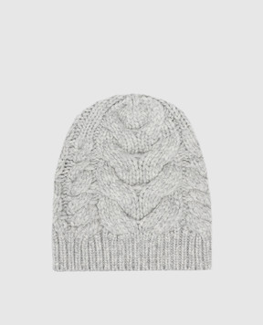 Brunello Cucinelli Children's gray cashmere hat B52M31299B