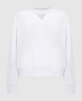 Peserico Gray sweatshirt with monil chain S12512J02379A