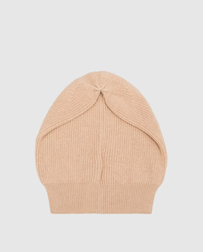 Peserico Beige hat made of wool, silk and cashmere with a monil chain S36151F12K09018