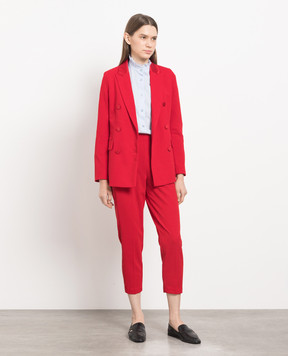Vicolo Red pants with stripes TE0044
