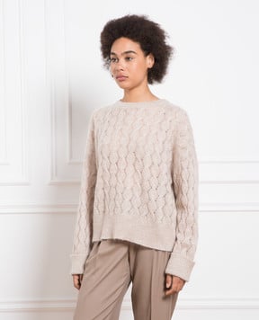 Brunello Cucinelli Beige sweater with lurex MBG747600P