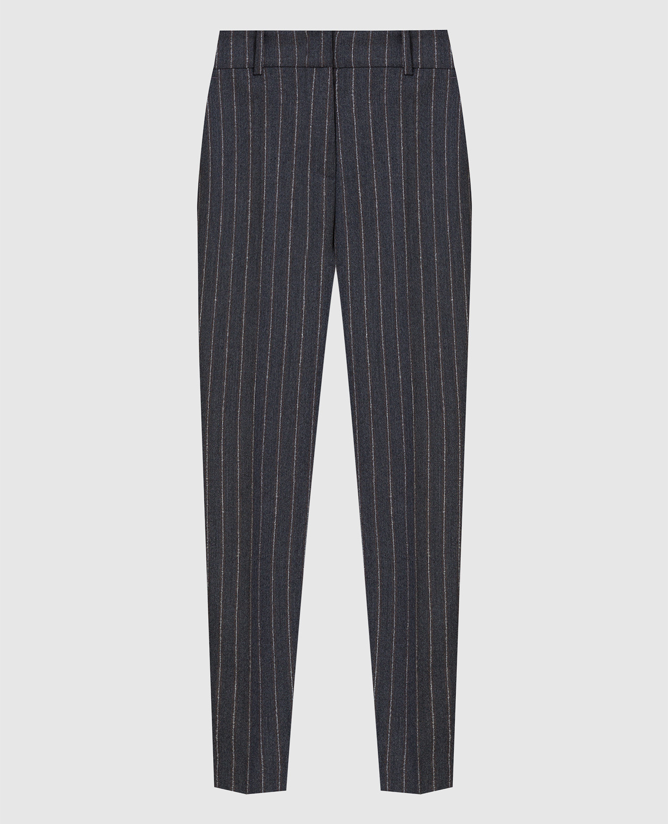 

Striped wool trousers Peserico, Серый