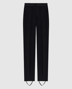 WARDROBE.NYC Black pants made of wool with stripes W2015PC