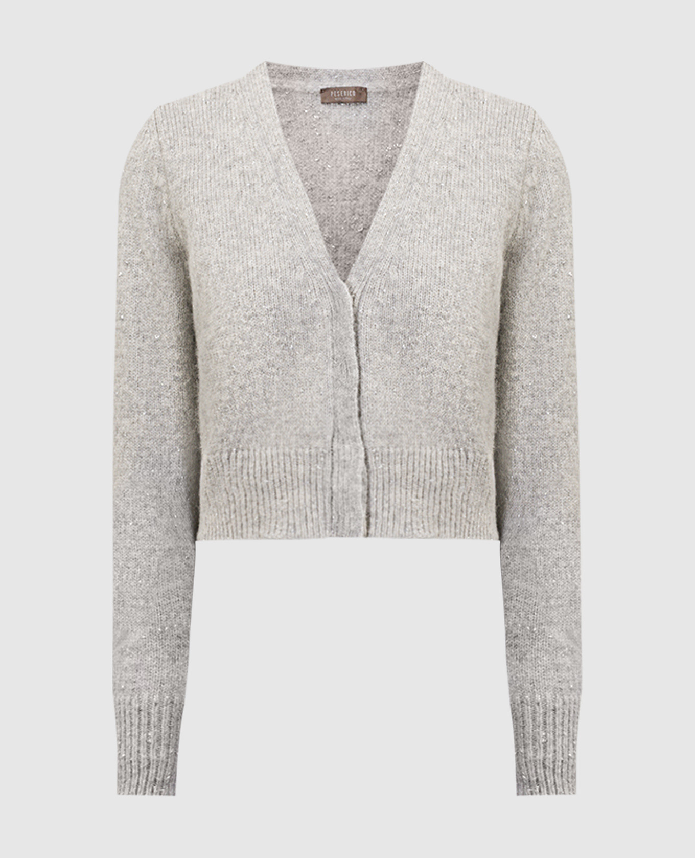Gray cropped cardigan peserico