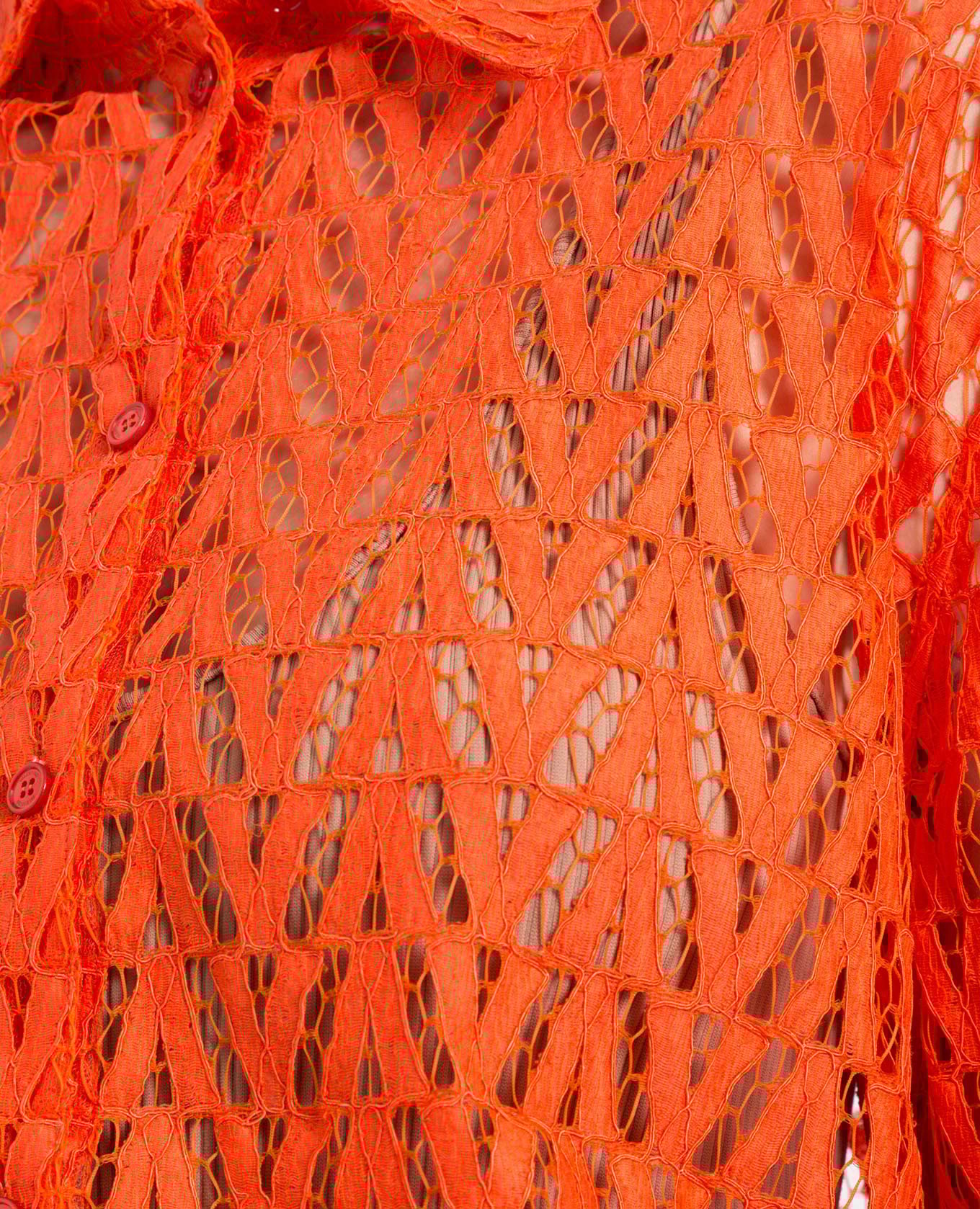 

Orange cotton lace shirt Valentino