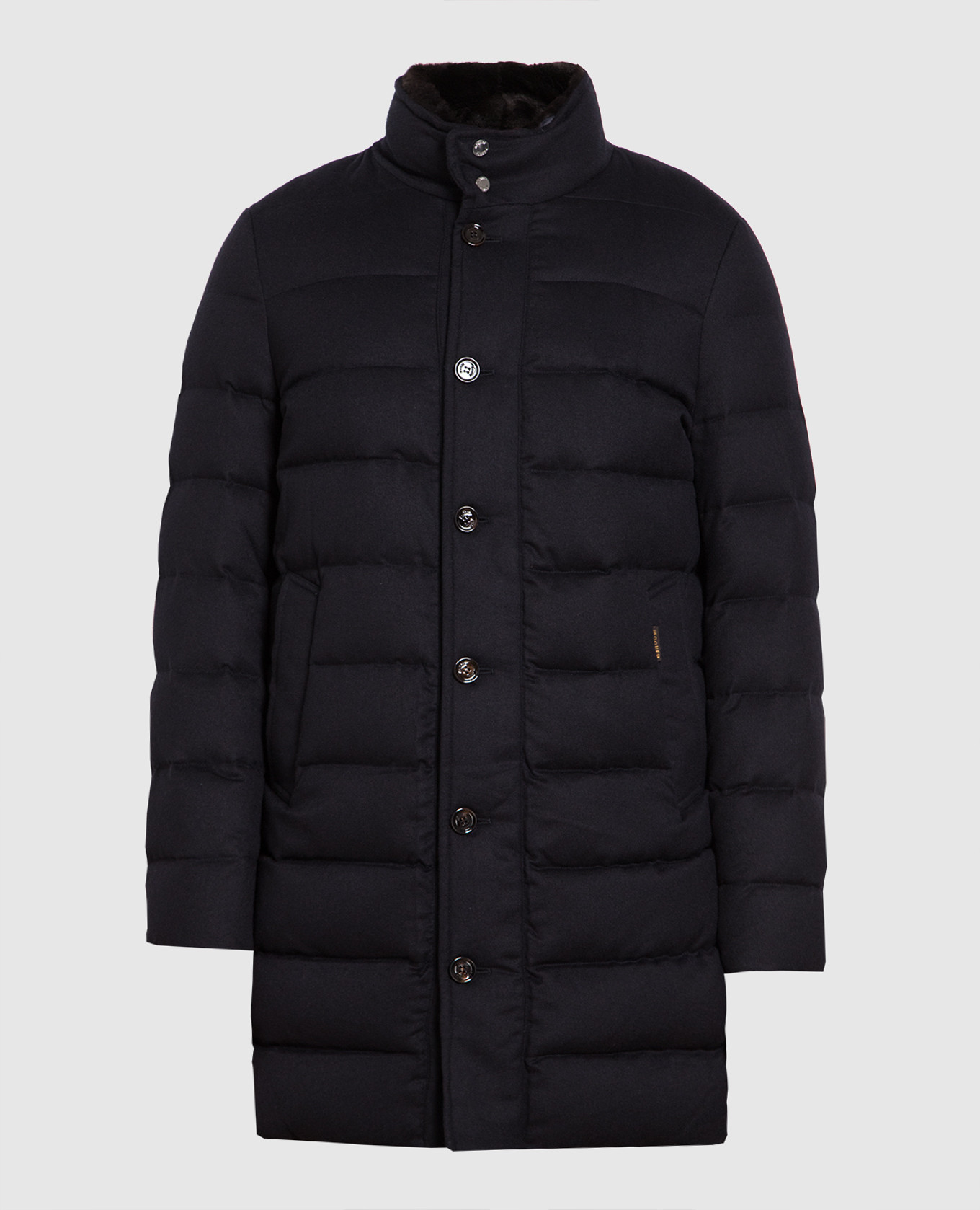 Black cashmere down jacket moorer