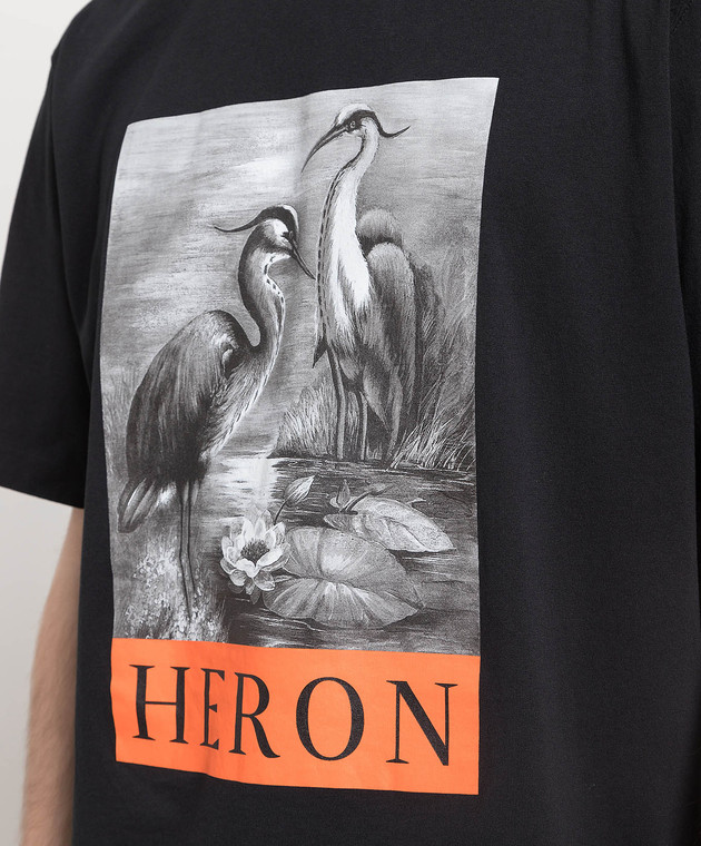 Heron Preston - Black t-shirt with branded print HMAA032C99JER003