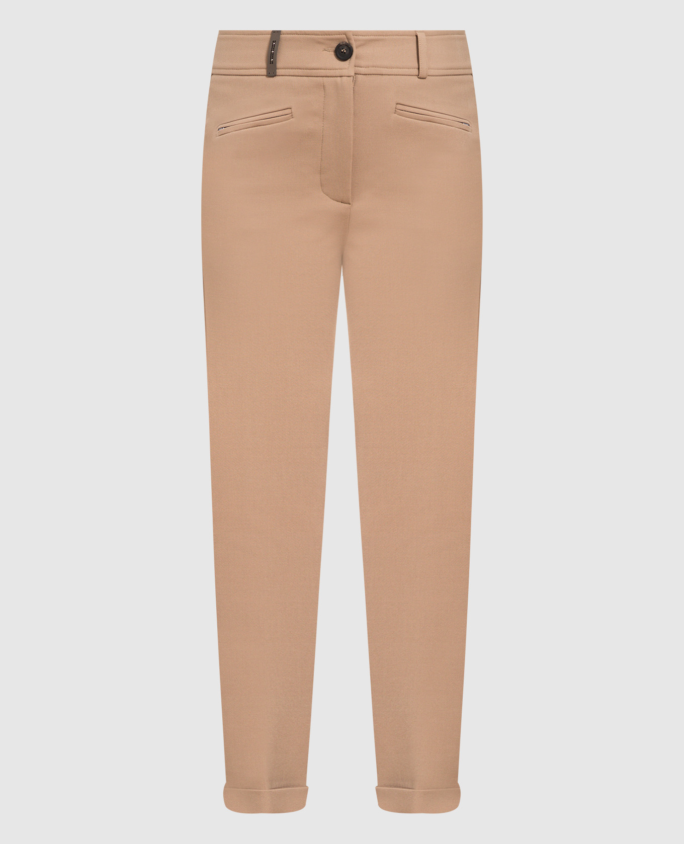 

Beige turn-up trousers Peserico