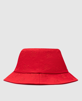 Vilebrequin Red panama with embroidered logo OOMC4493