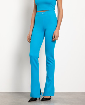 Off-White Blue leggings with logo print OWCD023S23JER001