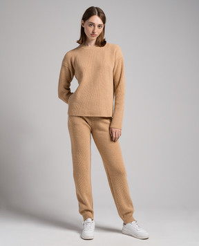 Ballantyne Beige wool joggers B1T0427W114