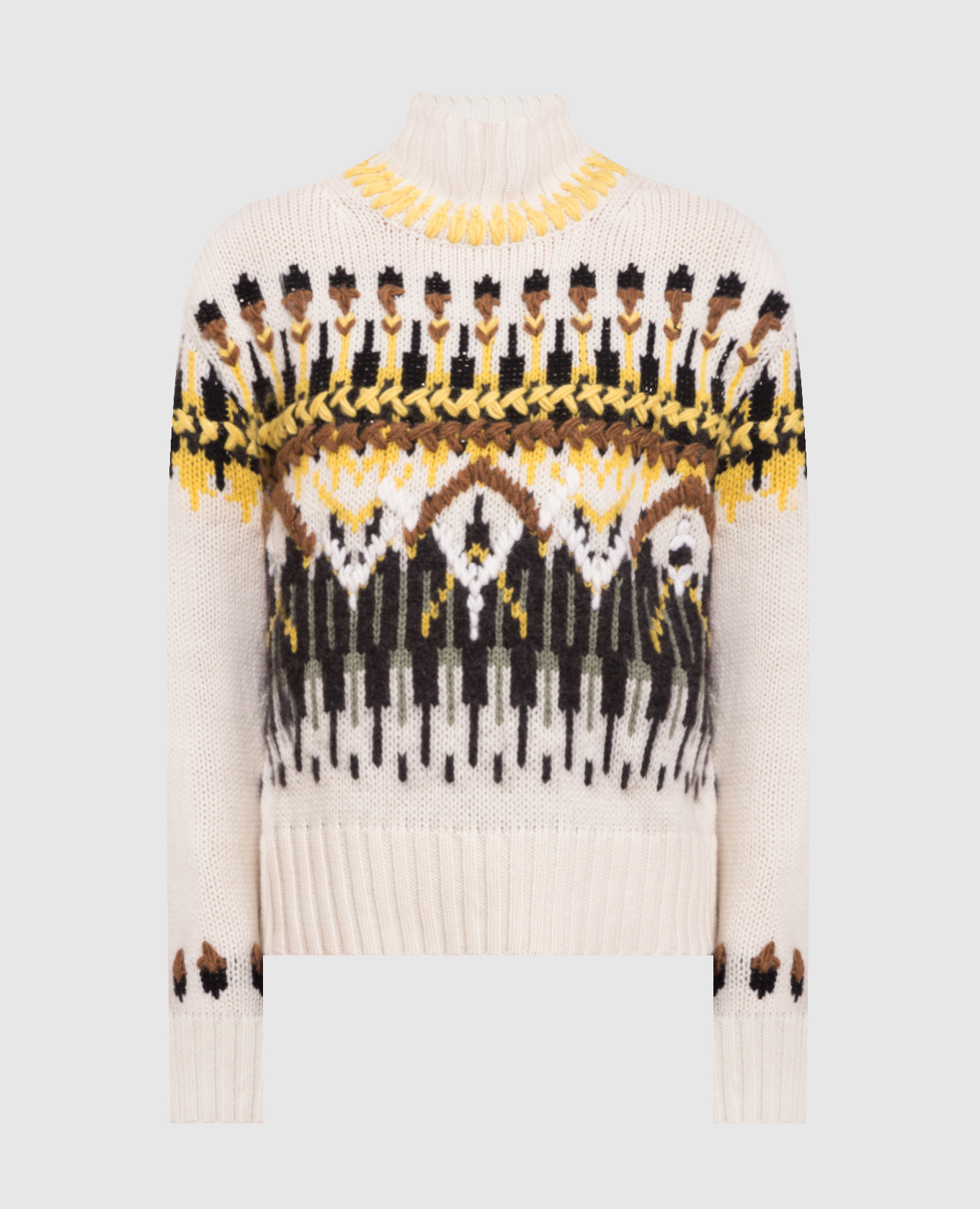 

Milk sweater with jacquard pattern Ermanno Scervino, Beige