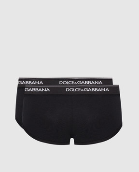 Dolce&Gabbana Set of black briefs with logo M9C05JONN95
