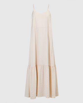 Peserico Beige dress with monil chain S0202001509