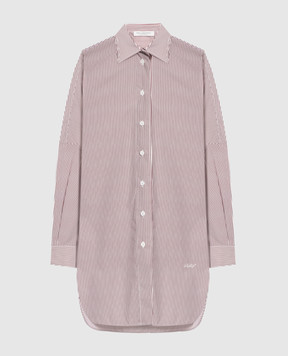Philosophy di Lorenzo Serafini Burgundy striped shirt A02122158